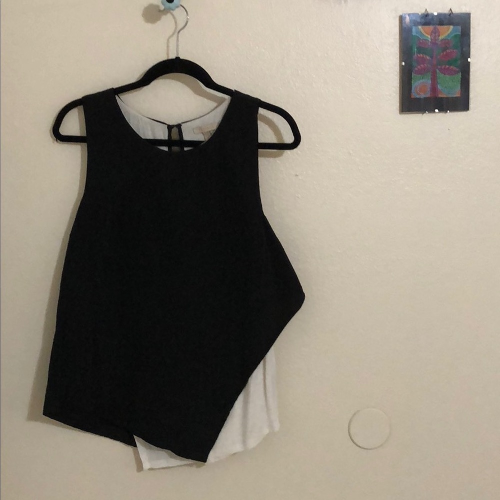 🖤ANTHROPOLOGIE Bordeaux Black/white A-line tank